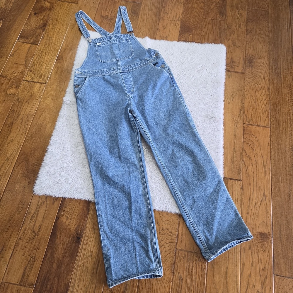 ATWYLD Denim Overalls Women's XL Blue Wash 100% Cotton Pockets